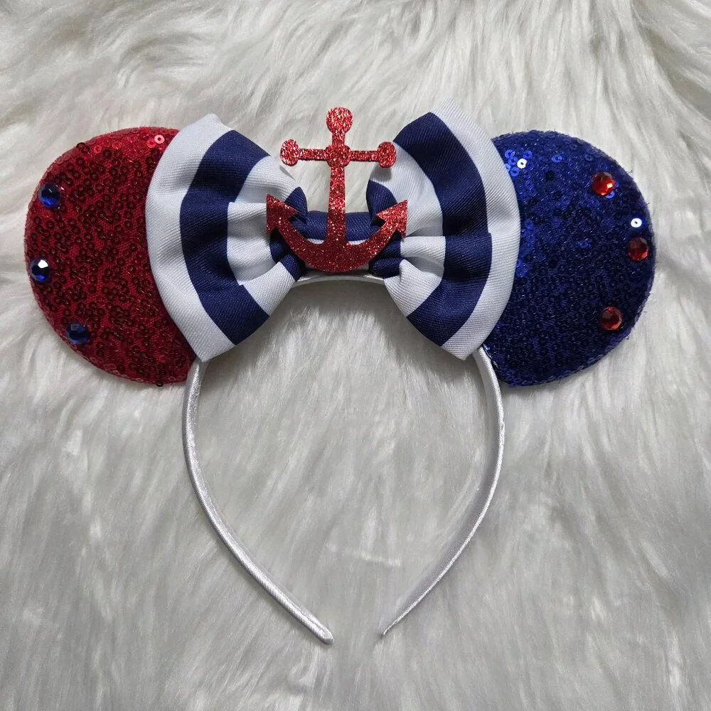 Nautical Sailor-Themed Minnie Mouse Ears